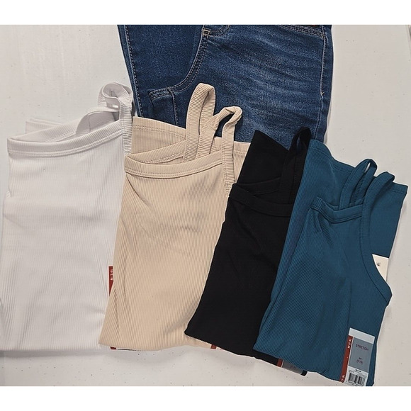 No Boundaries High Rise Pull On Jegging Size Small Plus 4 Rib Cami Tops Size M - Picture 5 of 15